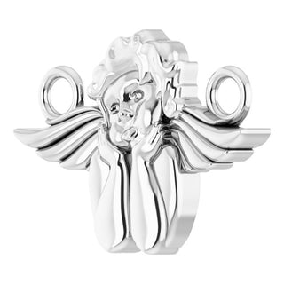 10K White Cherub Necklace Center