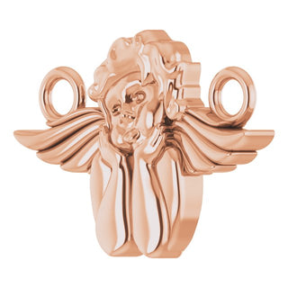 14K Rose Cherub Necklace Center