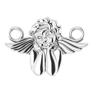 Sterling Silver Cherub Necklace Center