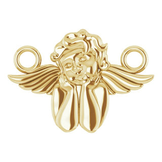 14K Yellow Cherub Necklace Center
