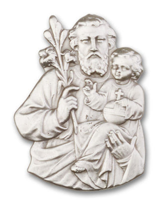 Silver Finish Saint Joseph Visor Clip
