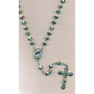 White Genuine Cloisonne Rosary- 8mm beads