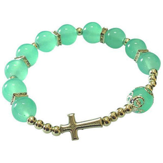 Turquoise Cross Stretch Bracelet 4-pack