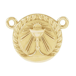 14K Yellow 10.28x8 mm First Communion Youth Necklace Center