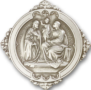 Silver Finish Holy Family Visor Clip