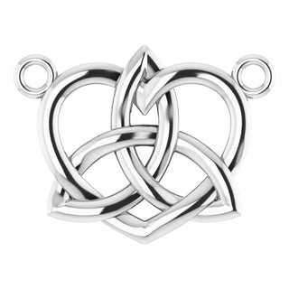 14K White Celtic-Inspired Necklace Center 