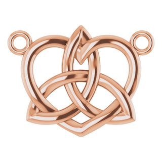 14K Rose Celtic-Inspired Necklace Center 