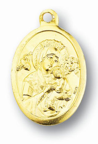 Gold Our Lady Of Perpetual Help Medal 100-Pack