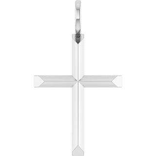 Sterling Silver Knife-Edge Cross Pendant
