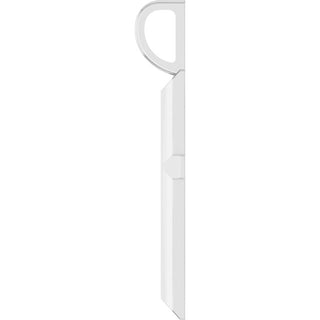 14K White Knife-Edge Cross Pendant