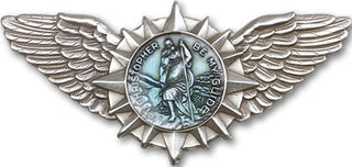 Silver Finish St Christopher Wings Visor Clip