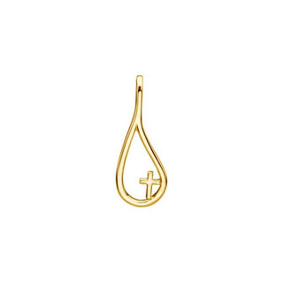 14K Yellow The Tears of Christ Galilee with Cross