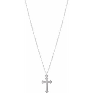 Platinum Cross 18" Necklace