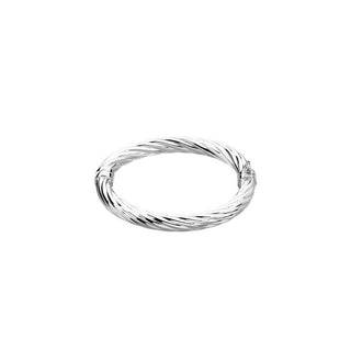 Sterling Silver 8 mm Hinged Bangle 7" Bracelet