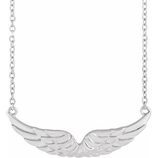 Platinum Angel Wings 18" Necklace