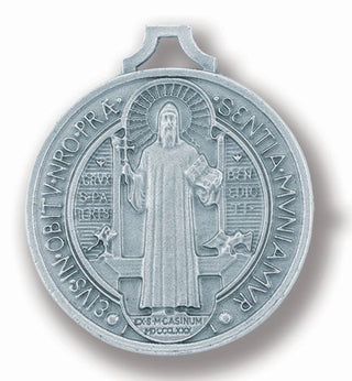 1 1/2" Antique Silver Saint Benedict Jubilee Medal 25-Pack
