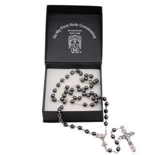 Hematite First Communion Rosaries