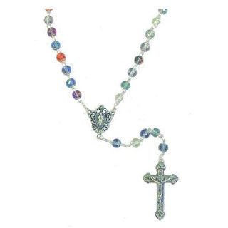Heart Shaped Imitation Murano Glass Bead Rosary