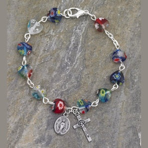 Murano Glass 7mm Bead Bracelet with lobster claw