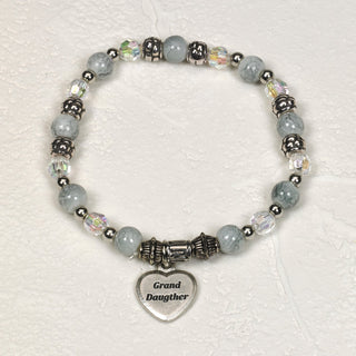 4-pack - Granddaughter Stretch Bracelet with Prayer Card
