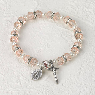 Italian Crystal Bracelet- Rose