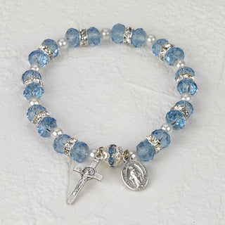 Italian Crystal Bracelet- Blue