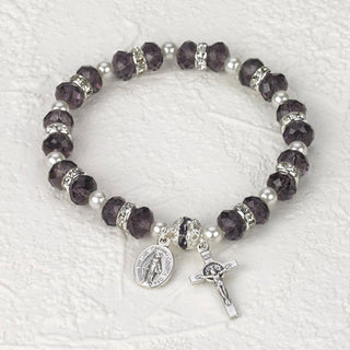 Italian Crystal Bracelet- Purple