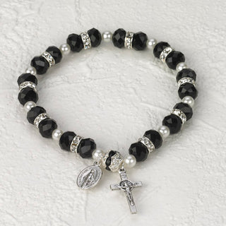 Italian Crystal Bracelet- Black