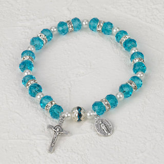 Italian Crystal Bracelet- Aqua