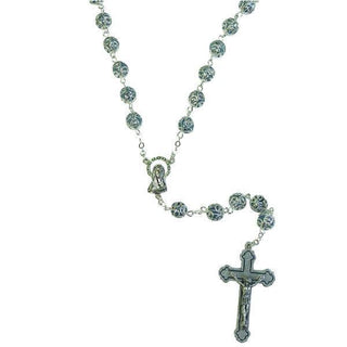 Premium FIligree Bead Rosary - Light Blue
