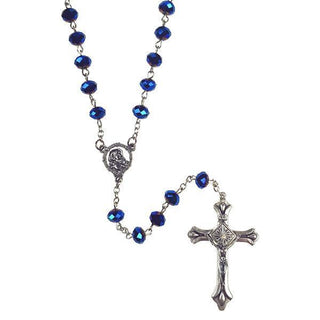 Metallic Crystal Rosary - Blue