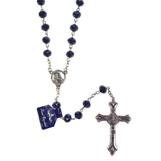 Metallic Crystal Rosary - Black