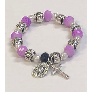 4-pack - Children's Size Dusty Lavender Stretch Bracelet
