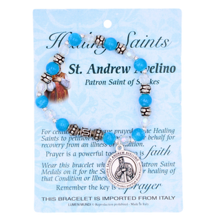 4-pack - Healing Saint Italian Charm Bracelet - St. Andrew Avelino