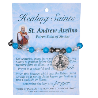 4-Pack - Healing Saint Italian Charm Bracelet - St. Andrew Avelino