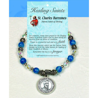 4-pack - Healing Saint Italian Charm Bracelet - St Charles Borromeo