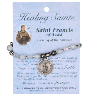 4-Pack - Healing Saint Italian Charm Bracelet - St. Francis of Assisi