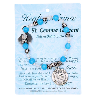4-pack - Healing Saint Italian Charm Bracelet - St. Gemma Galgani