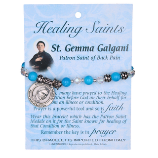 4-Pack - Healing Saint Italian Charm Bracelet - St. Gemma Galgani