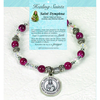 4-pack - Healing Saint Italian Charm Bracelet - St Dymphna