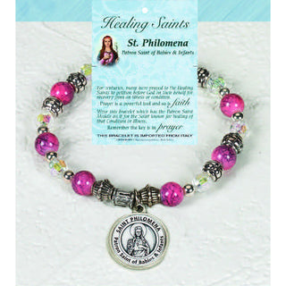 4-pack - Healing Saint Italian Charm Bracelet - St Philomena