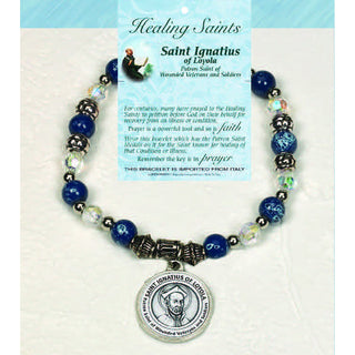 4-pack - Healing Saint Italian Charm Bracelet - Saint Ignatius of Loyola