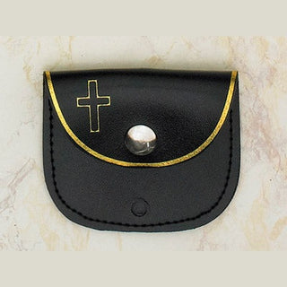 12-Pack - Black Rosary Pouch 3 inch x 2-1/2 inch