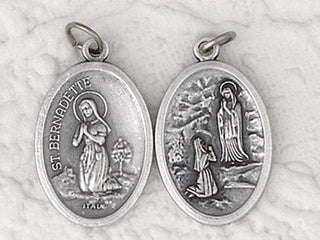 Bulk St. Bernadette/Grotto of Lourdes Double Sided Medals