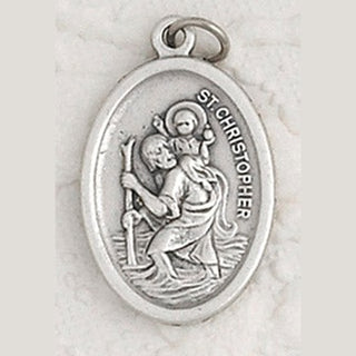 25-Pack - St Christopher Oxidized Pendant