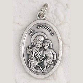 St Joseph Oxidized Pendant