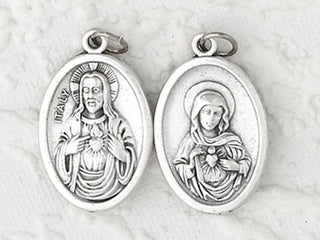 25-Pack - Pendant- SACRED HEART OF CHRIST/ IMMACULATE HEART OF MARY