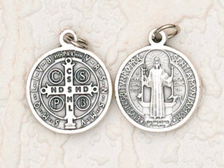 1 Inch ST BENEDICT [Medium] Oxidized Pendant