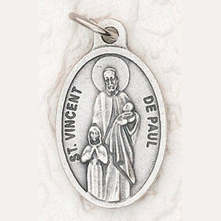 Oxidized Pendant-St Vincent De Paul