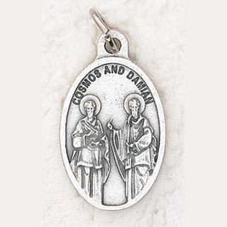 25-Pack - Oxidized Pendant-St Cosmos and Damian